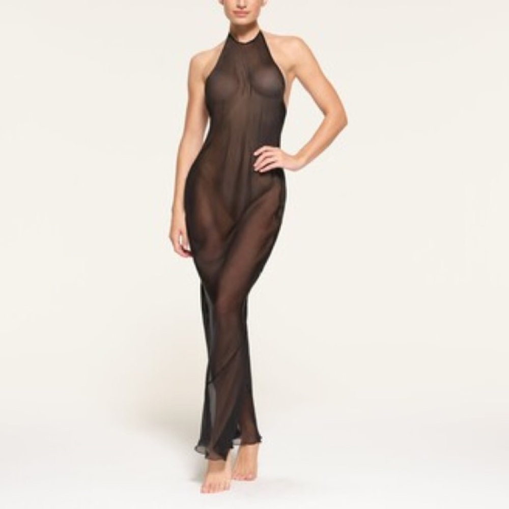 NWT Skims Romance Slip in Onyx- Size S